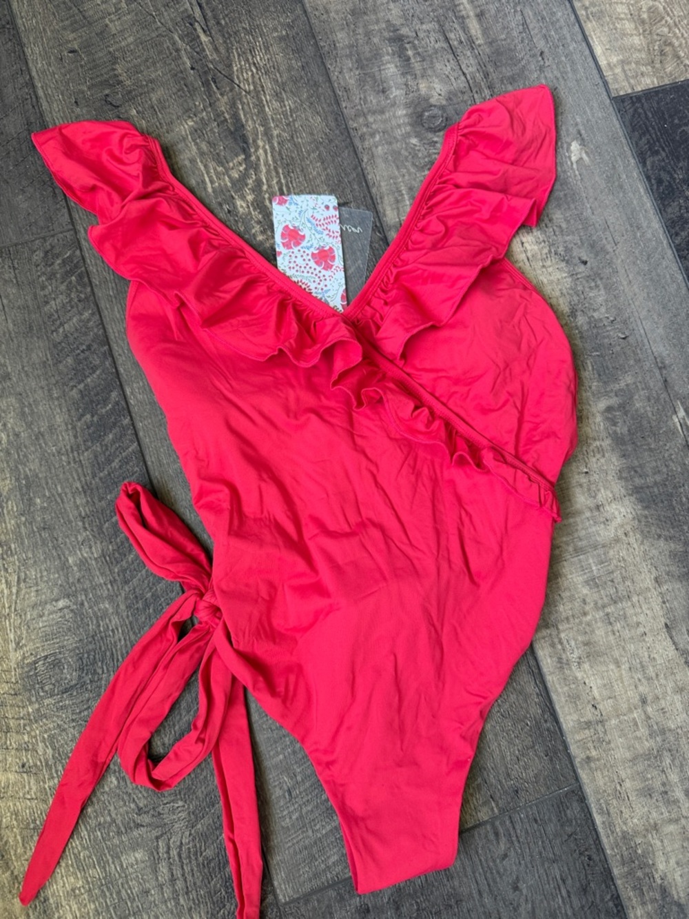 Toluca Hot Pink Ruffled V-Neck One-Piece Swimsuit